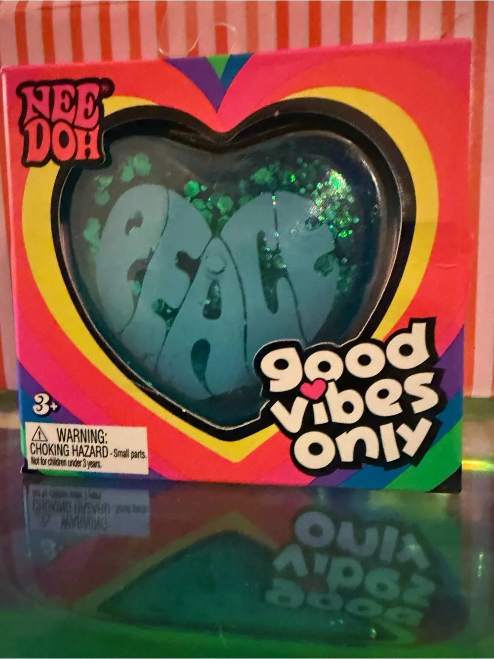 Good Vibes Only Heart Stress Ball - Teal